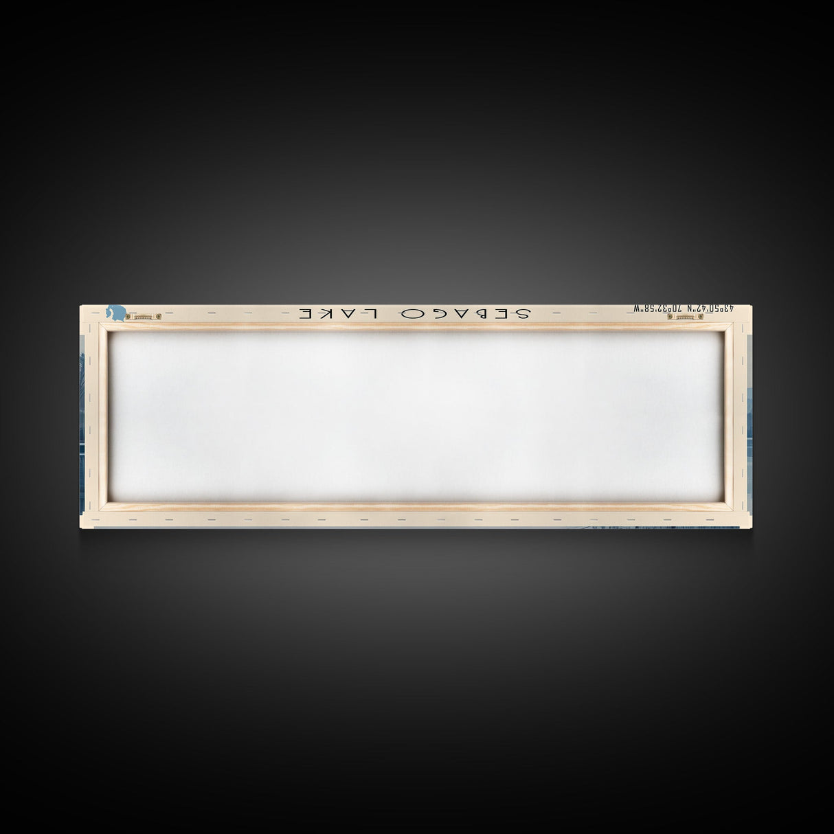 Sebago Lake Framed Canvas Print, Lake House Decor, Panoramic Wall Art, Travel Poster, Scenic Lake Scene, Living Room Decor