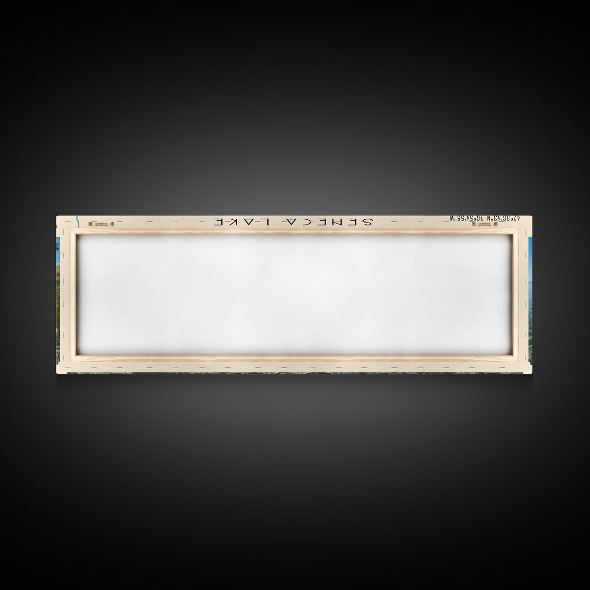 Seneca Lake New York Panoramic Framed Canvas Print, Lake House Decor, Wall Art, Travel Poster, Serene Lake Scene, Bedroom Decor