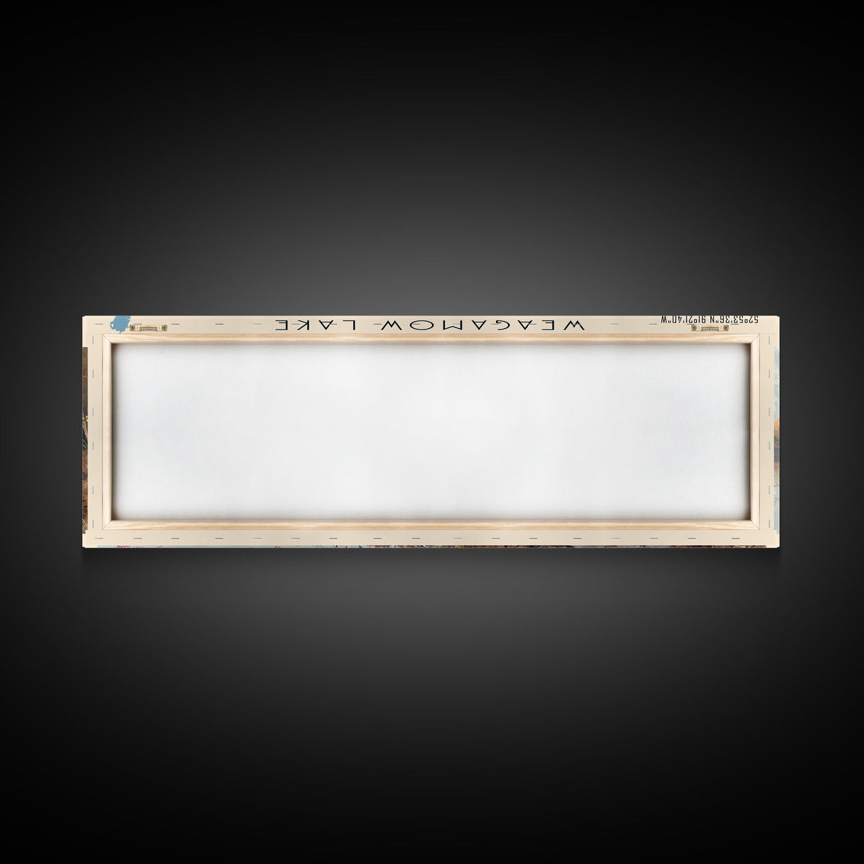 Weagamow Lake Panoramic Wall Art, Framed Canvas Print, Lake House Decor, Travel Poster, Scenic Lake Scene, Living Room Art