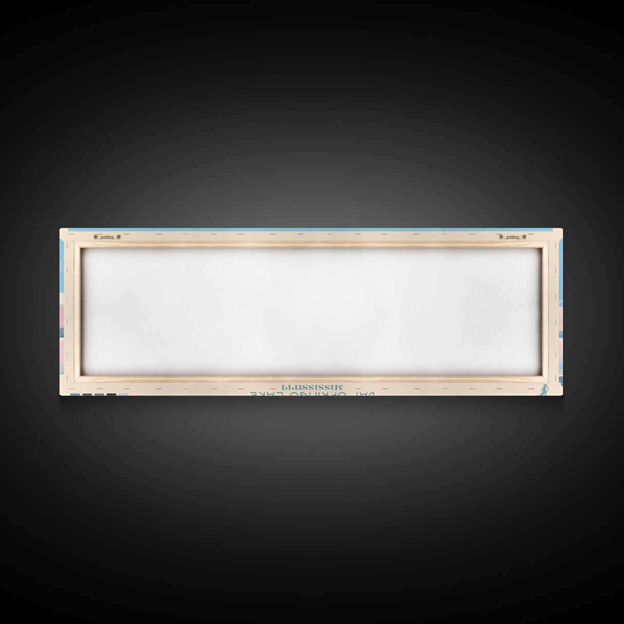 Bay Springs Lake Mississippi Framed Canvas Print, Panoramic Wall Art, Midcentury Modern, Pop Art, Travel Poster, Scenic Living Room Decor, Bedroom Art