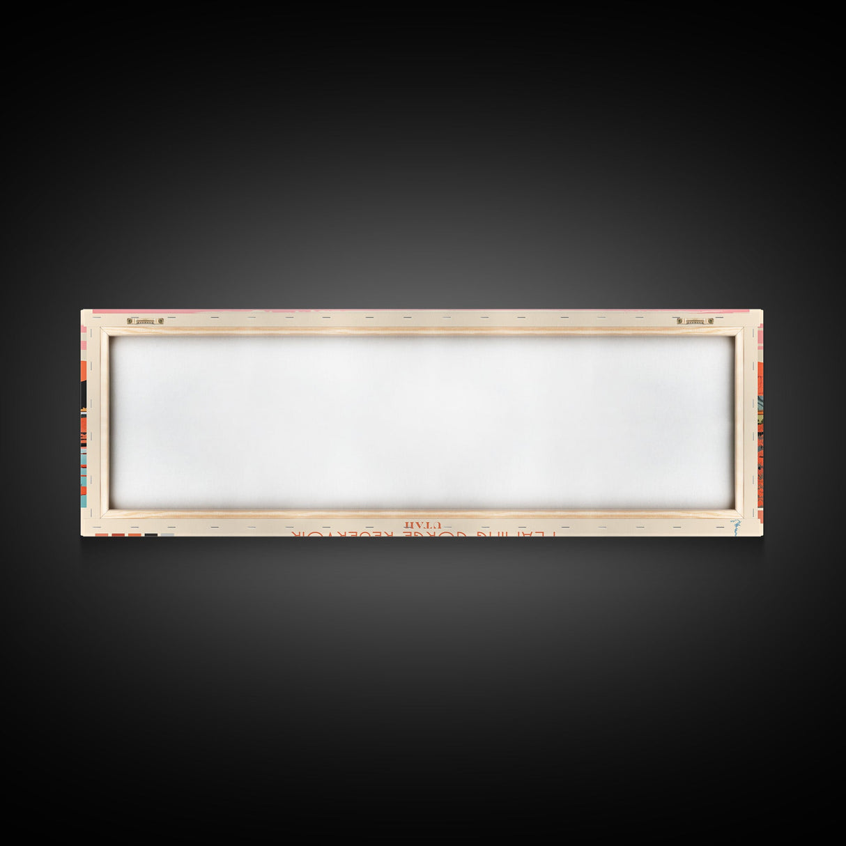 Flaming Gorge Reservoir Utah Framed Canvas Print, Panoramic Art, Midcentury Modern, Pop Art, Living Room Decor, Travel Poster, Nature Art, Wall Art