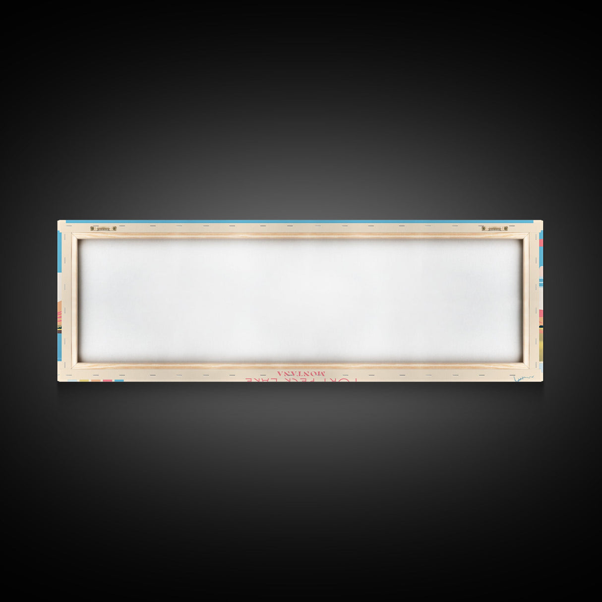 Fort Peck Lake Montana Framed Canvas Print, Panoramic Wall Art, Midcentury Modern, Pop Art, Bedroom Decor, Travel Poster, Nature Art, Artistic Decor