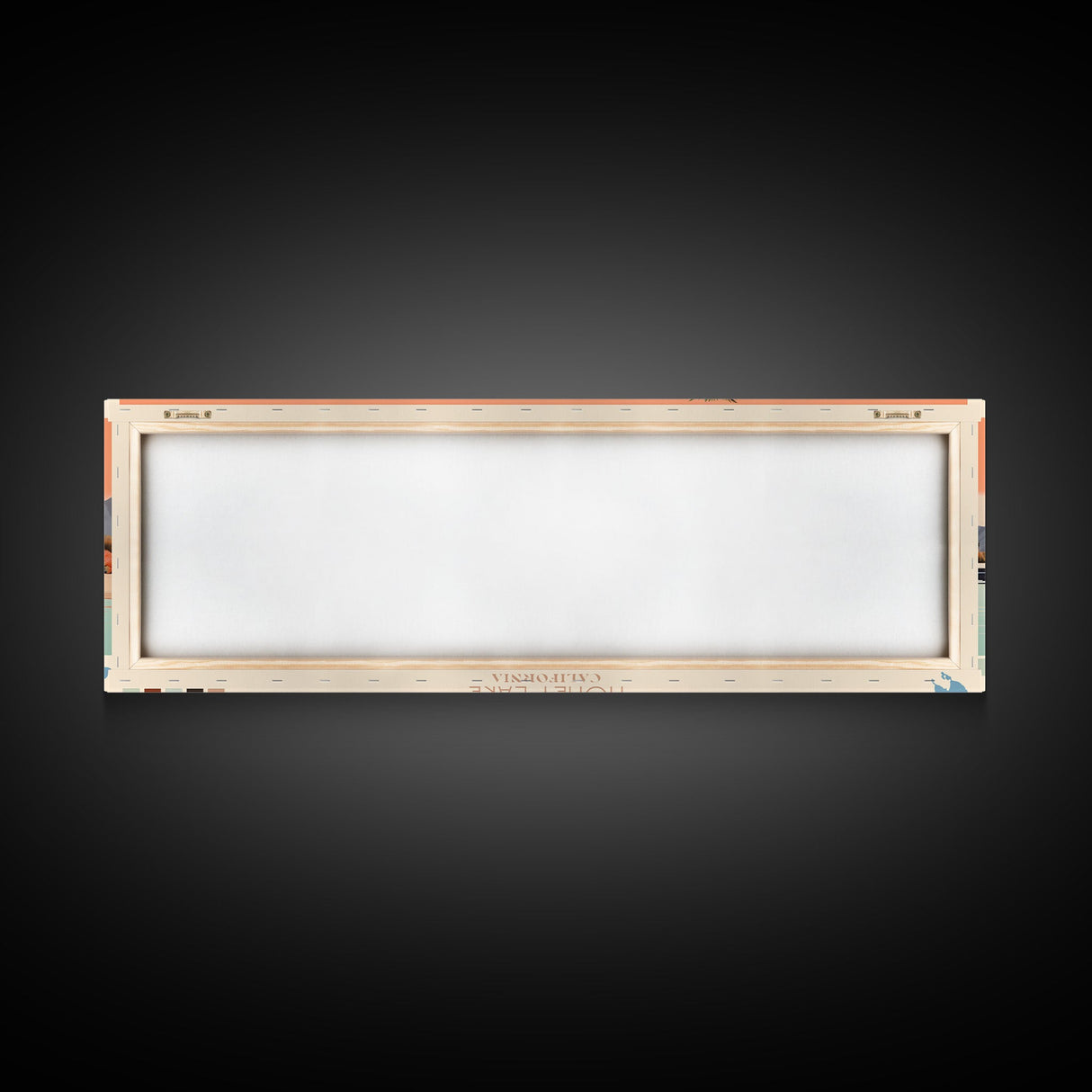 Honey Lake California Framed Canvas Print, Panoramic Art, Midcentury Modern, Pop Art, Living Room Wall Art, Travel Poster, Nature Decor