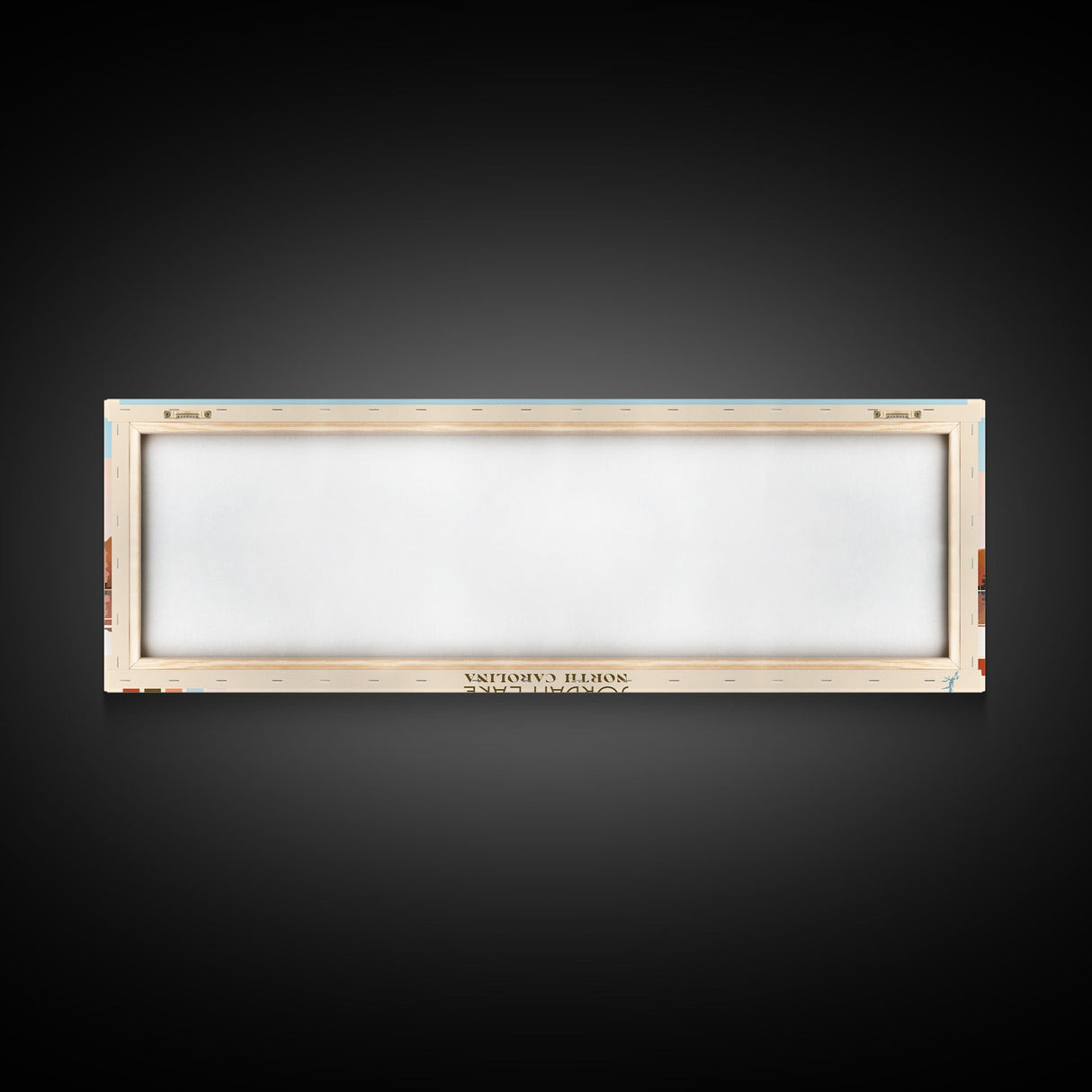 Jordan Lake North Carolina Framed Canvas Print, Panoramic Art, Midcentury Modern, Pop Art, Lake House Decor, Travel Poster, Living Room Art