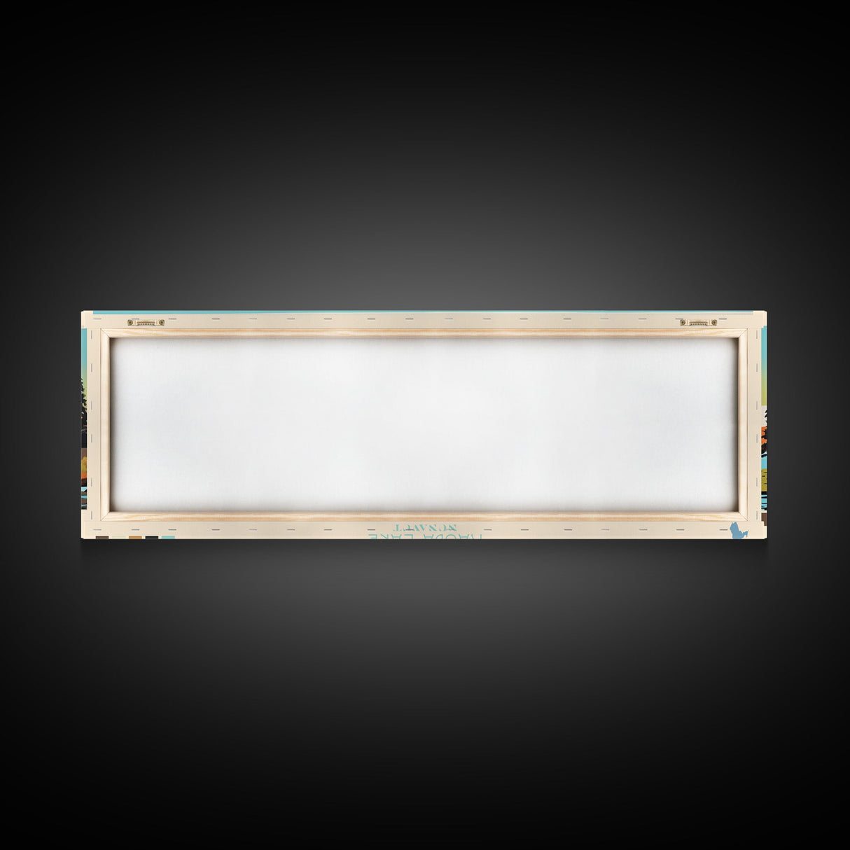 Kasba Lake Nunavut Framed Canvas Print, Panoramic Wall Art, Midcentury Modern, Pop Art, Bedroom Decor, Travel Poster, Home Decor