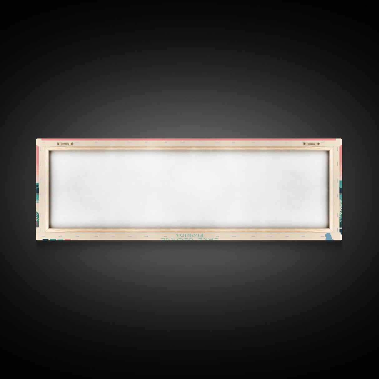 Lake George Florida Framed Canvas Print, Panoramic Wall Art, Midcentury Modern, Pop Art, Bedroom Decor, Travel Poster, Living Room Art