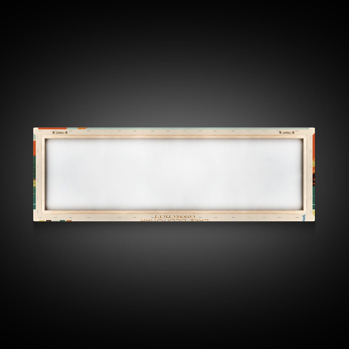 Lake Lillinonah Connecticut Framed Canvas Print, Panoramic Wall Art, Midcentury Modern, Pop Art, Living Room Decor, Travel Poster