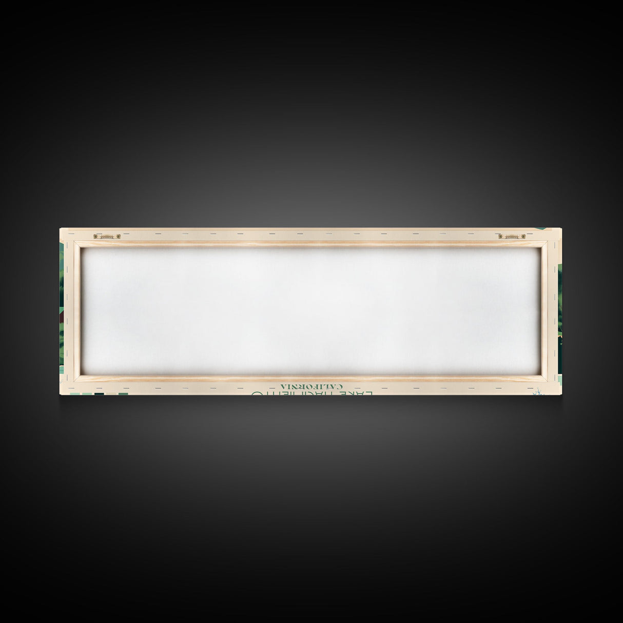 Lake Nacimiento California Framed Canvas Print, Panoramic Wall Art, Midcentury Modern, Pop Art, Living Room Decor, Travel Poster, Lake House Art