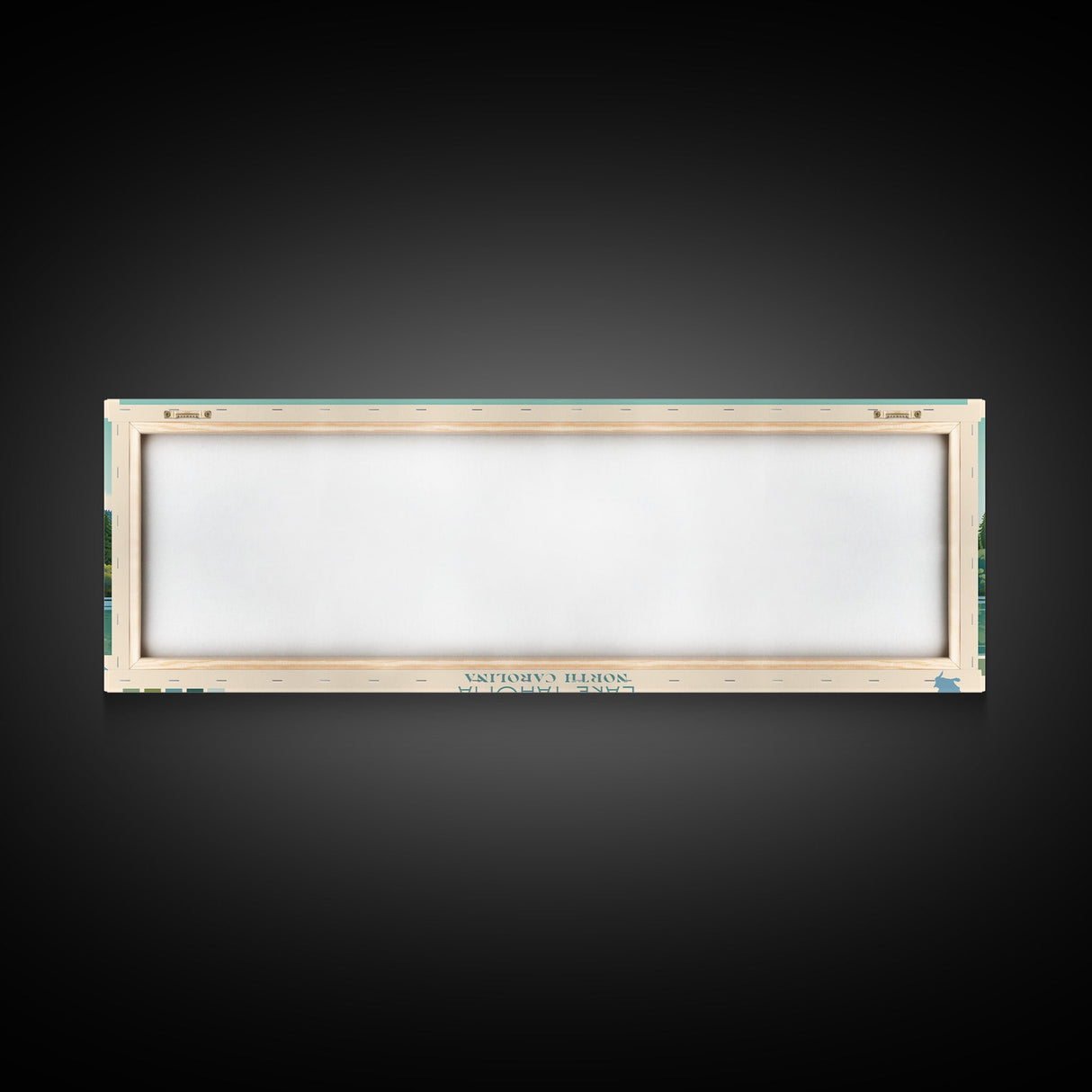 Lake Tahoma North Carolina Framed Canvas Print, Panoramic Wall Art, Midcentury Modern, Pop Art, Living Room Decor, Travel Poster, Lake House Art