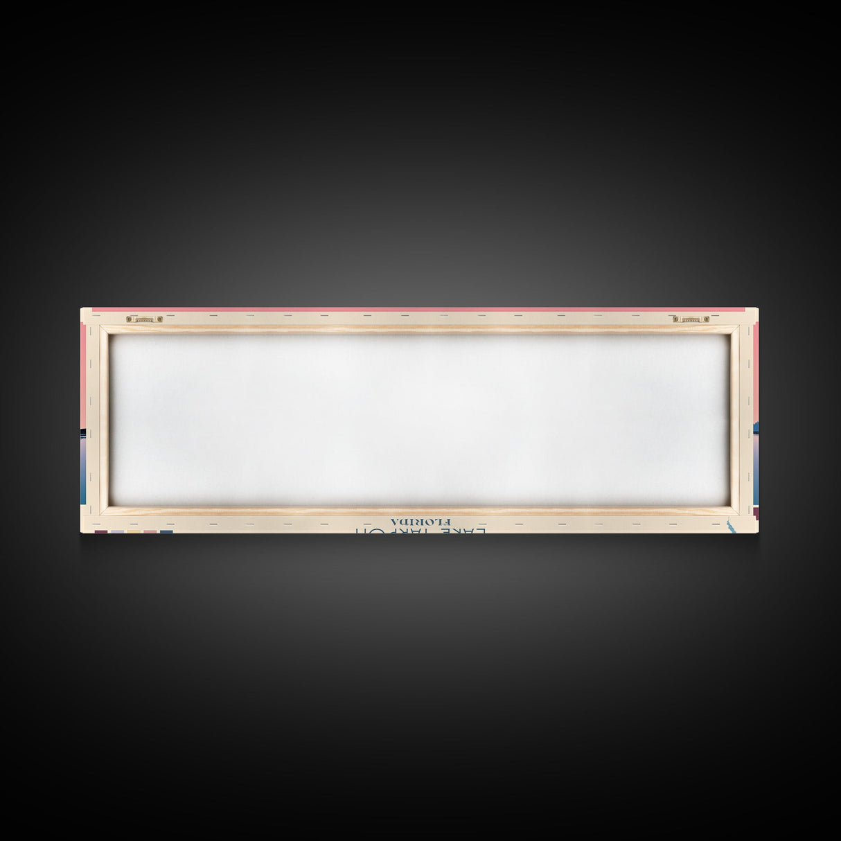 Lake Tarpon Florida Framed Canvas Print, Panoramic Wall Art, Midcentury Modern, Pop Art, Living Room Decor, Travel Poster, Lake House Art