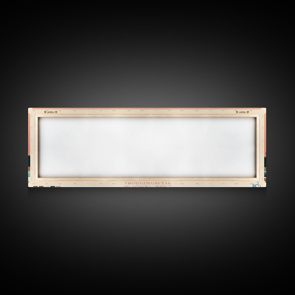 Lake Texoma Oklahoma Framed Canvas Print, Panoramic Wall Art, Midcentury Modern, Pop Art, Bedroom Art, Travel Poster, Lake House Decor