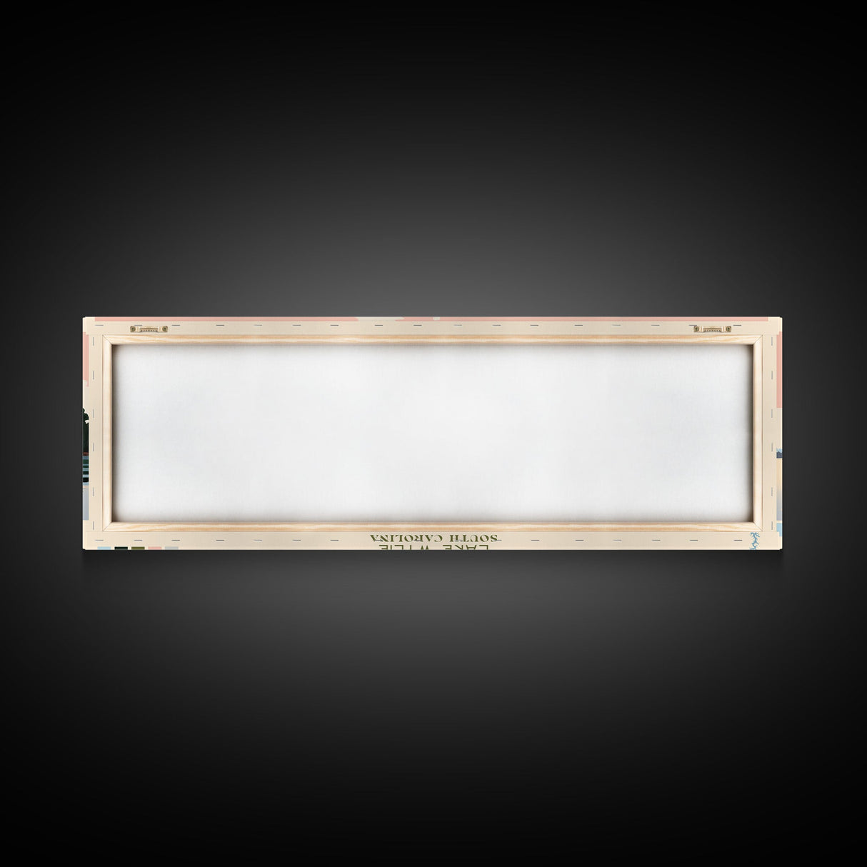 Lake Wylie, South Carolina Panoramic Wall Art Framed Canvas Print, Midcentury Modern, Pop Art, Home Decor, Travel Poster, Living Room Art