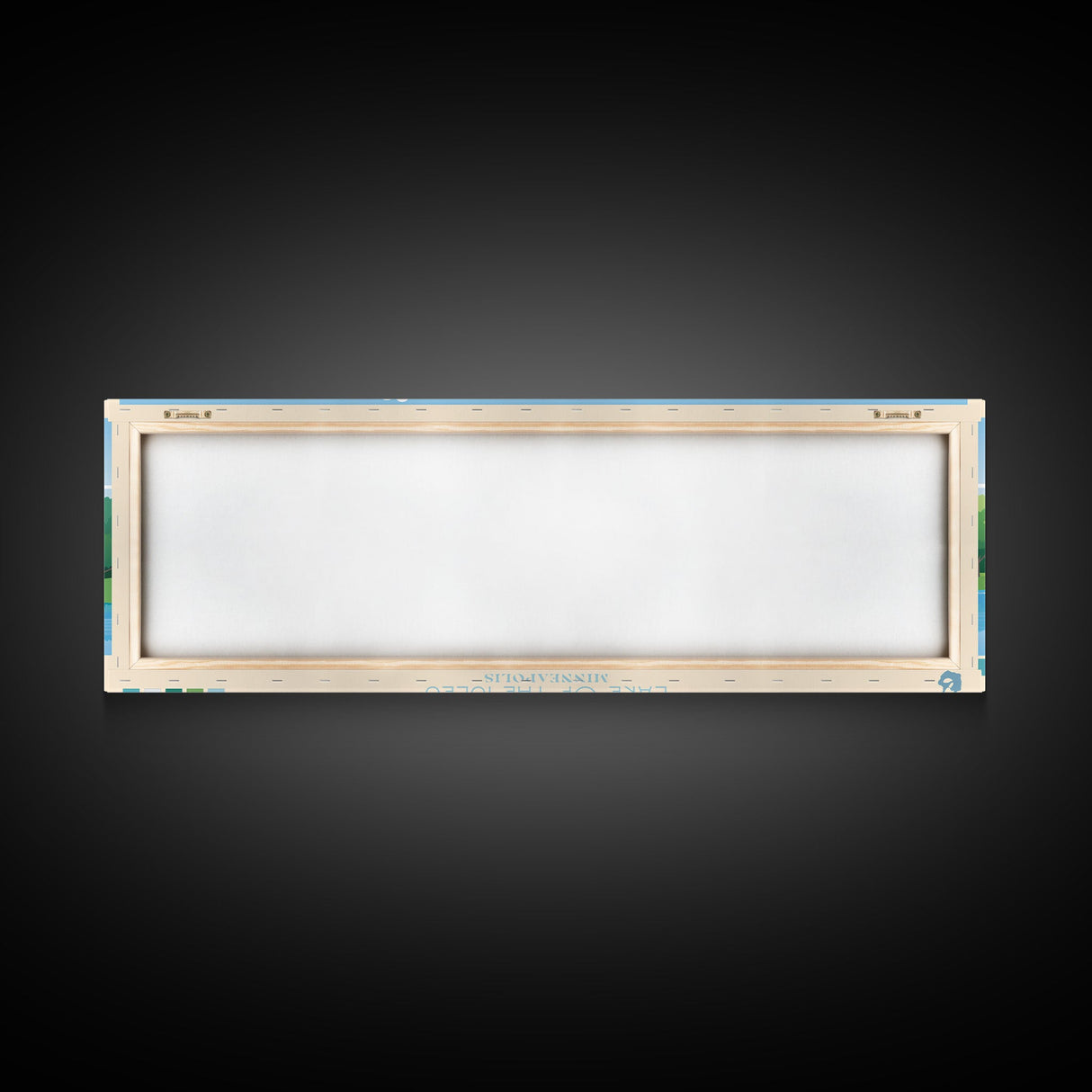 Lake of the Isles Minneapolis Framed Canvas Print, Panoramic Wall Art, Midcentury Modern, Pop Art, Living Room Decor, Travel Poster, Lake House Art