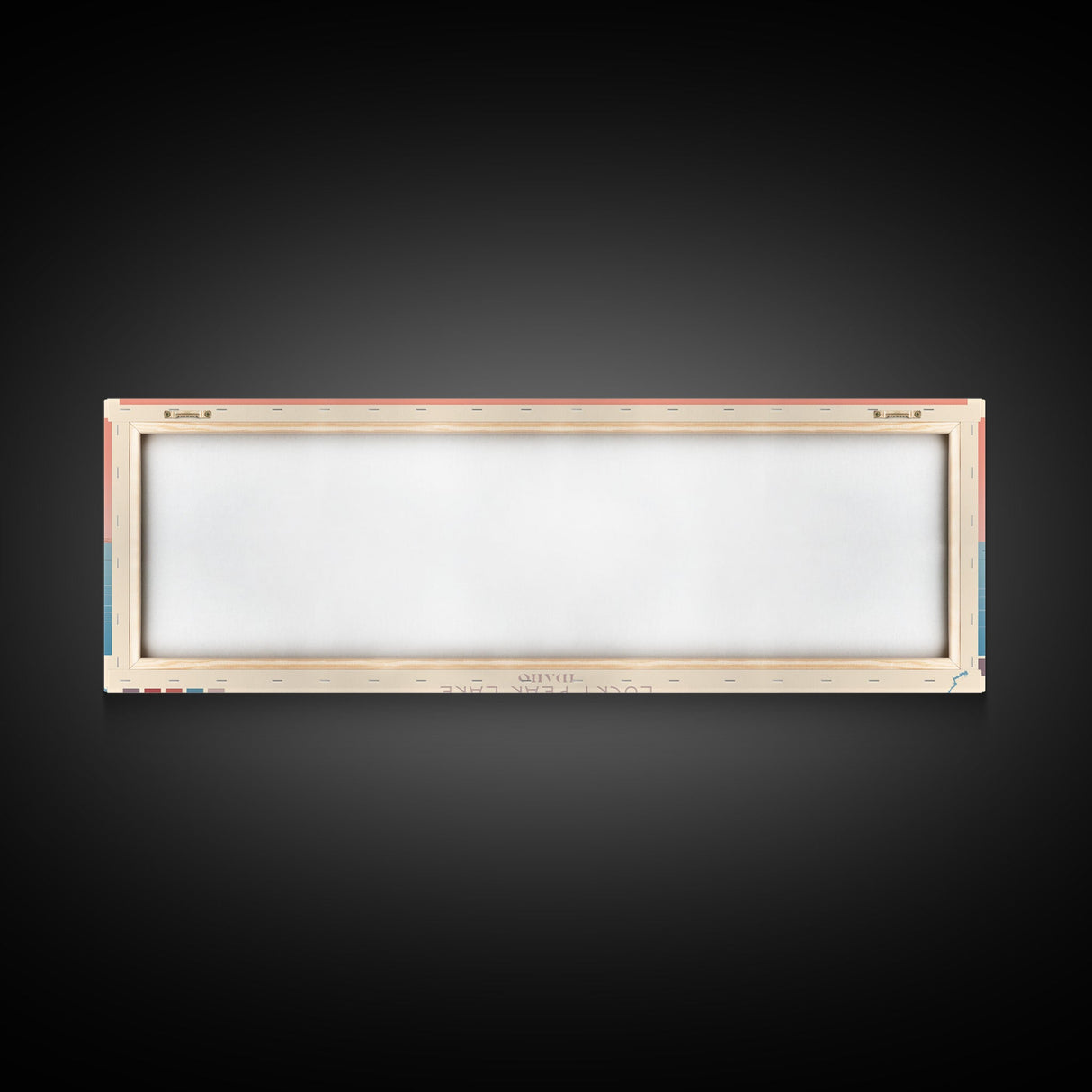 Lucky Peak Lake, Idaho Panoramic Wall Art Framed Canvas Print, Midcentury Modern, Pop Art, Home Decor, Travel Poster, Bedroom Art