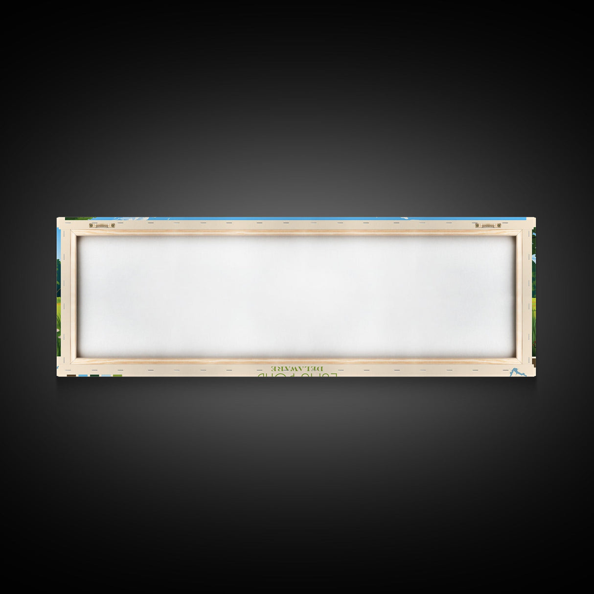 Lums Pond, Delaware Panoramic Wall Art Framed Canvas Print, Midcentury Modern, Pop Art, Home Decor, Travel Poster, Living Room Art