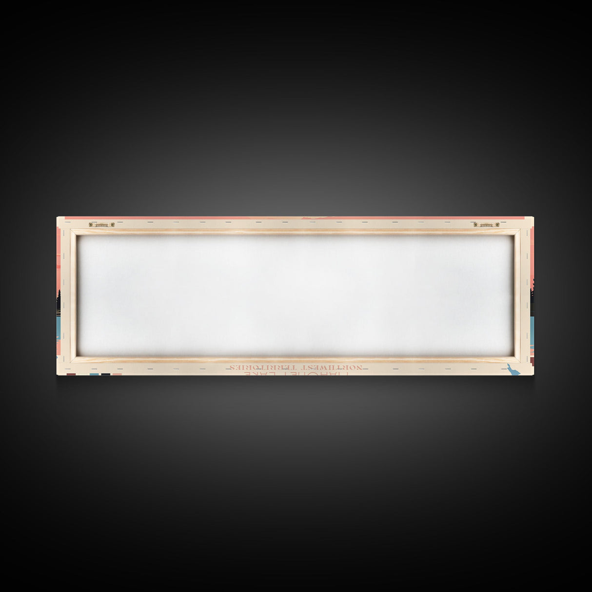 Mahoney Lake, Northwest Territories Panoramic Wall Art Framed Canvas Print, Midcentury Modern, Pop Art, Home Decor, Travel Poster, Living Room Art