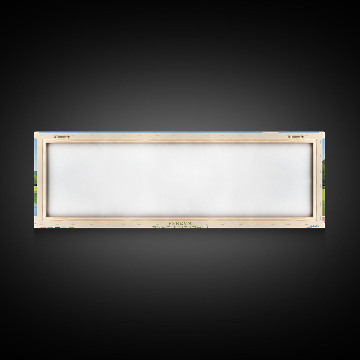 Malvern Lake, Kansas Panoramic Wall Art Framed Canvas Print, Midcentury Modern, Pop Art, Home Decor, Travel Poster, Living Room Art