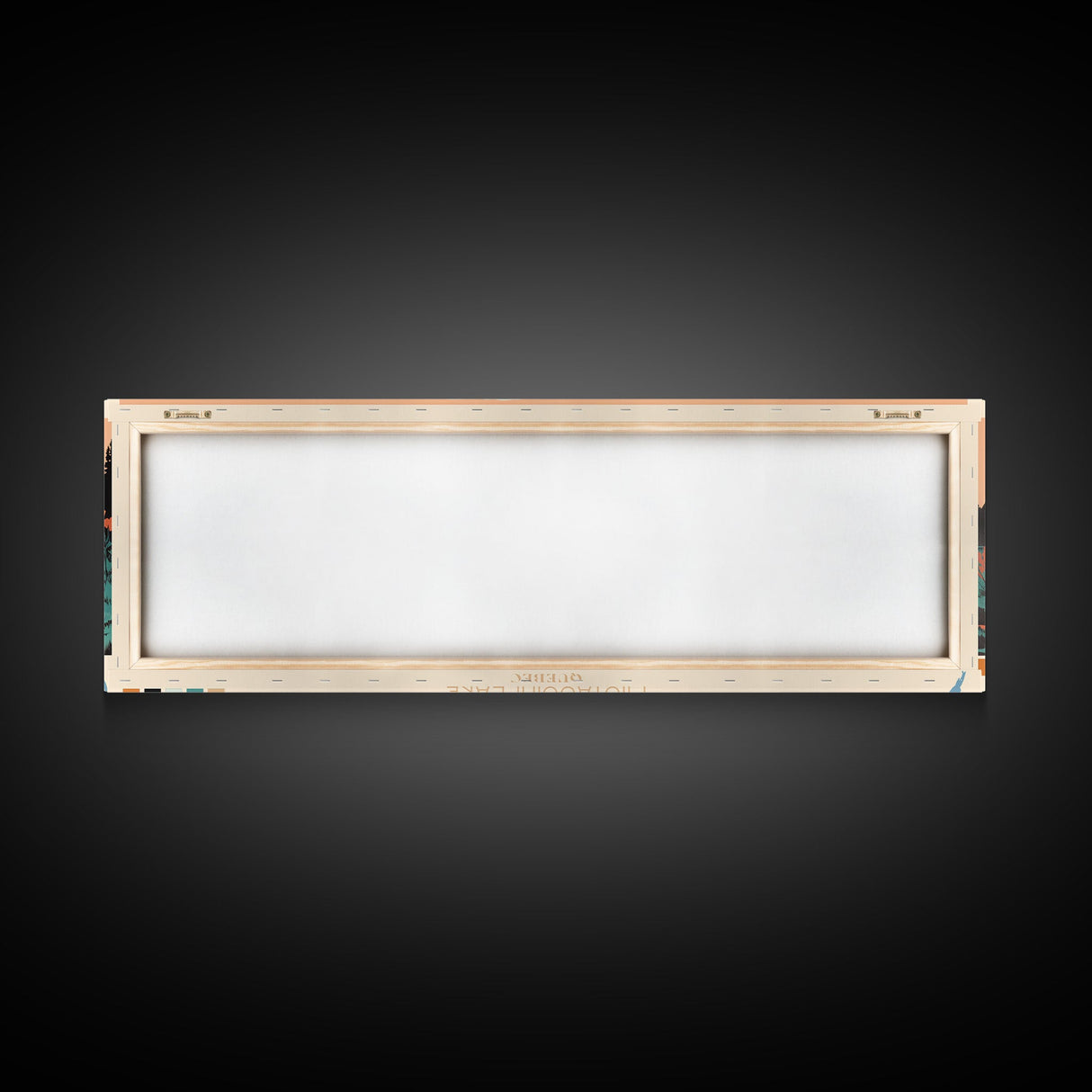 Mistassini Lake, Quebec Framed Canvas Print, Panoramic Wall Art, Midcentury Modern, Pop Art, Home Decor, Travel Poster, Bedroom Art