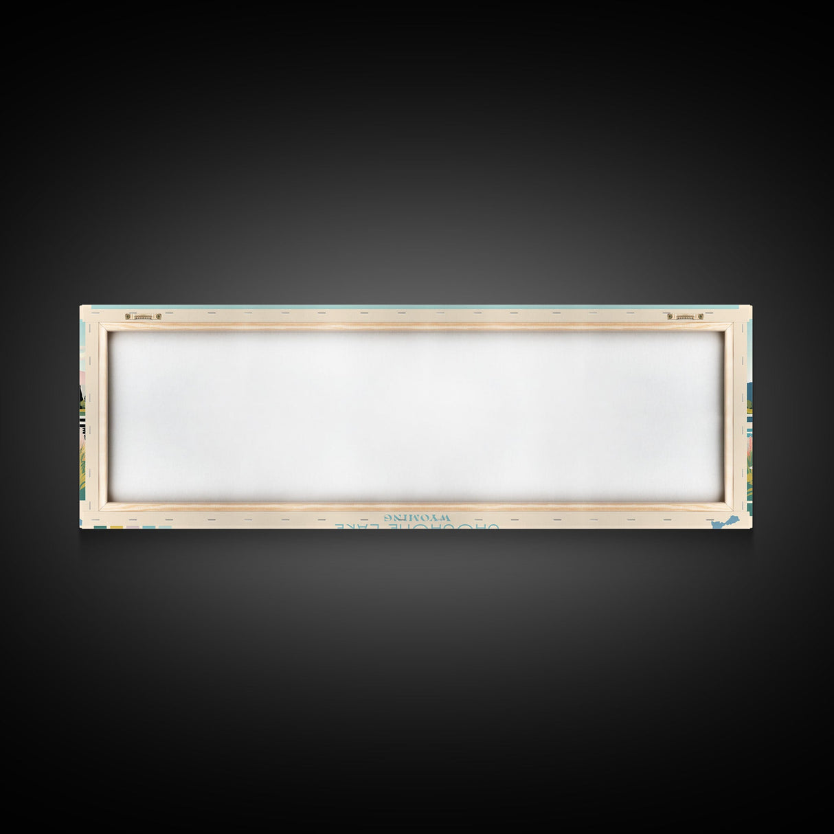 Shoshone Lake, Wyoming Framed Canvas Print, Panoramic Wall Art, Midcentury Modern Decor, Pop Art, Bedroom Decoration, Travel Poster