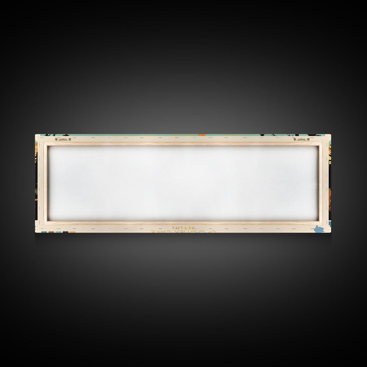 Spooner Lake, Nevada Framed Canvas Print, Lake House Decor, Midcentury Modern Art, Pop Art, Travel Poster, Bedroom Wall Art