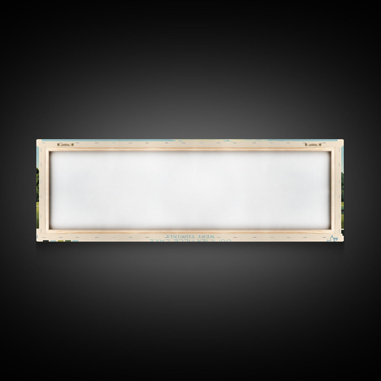 Summerville Lake, West Virginia Framed Canvas Print, Lake House Art, Midcentury Modern Decor, Pop Art, Travel Poster, Living Room Wall Art