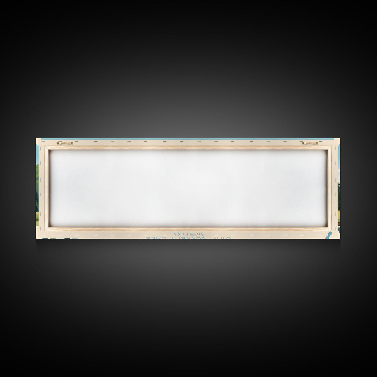 Swiftcurrent Lake, Montana Framed Canvas Print, Lake House Decor, Midcentury Modern Art, Pop Art, Travel Poster, Bedroom Wall Art