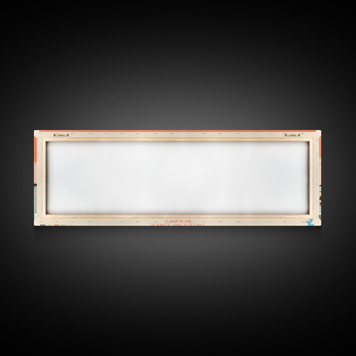 Tatinnai Lake, Nunavut Framed Canvas Print, Lake House Decor, Midcentury Modern Art, Pop Art, Travel Poster, Living Room Wall Art