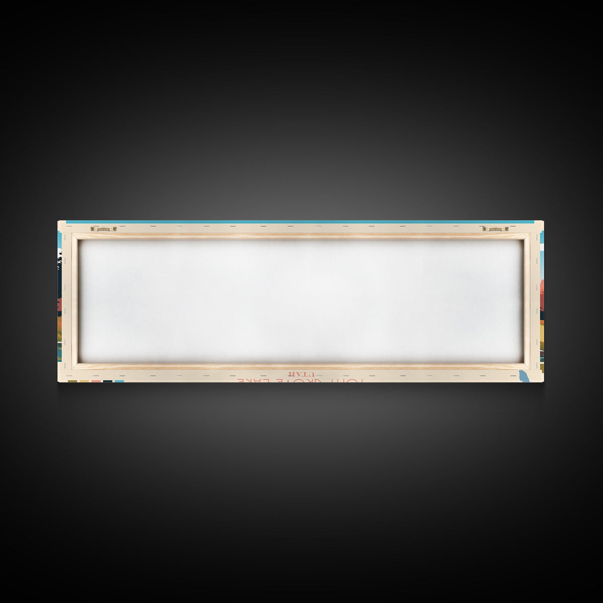 Tony Grove Lake, Utah Framed Canvas Print, Lake House Decor, Midcentury Modern Art, Pop Art, Travel Poster, Living Room Wall Art