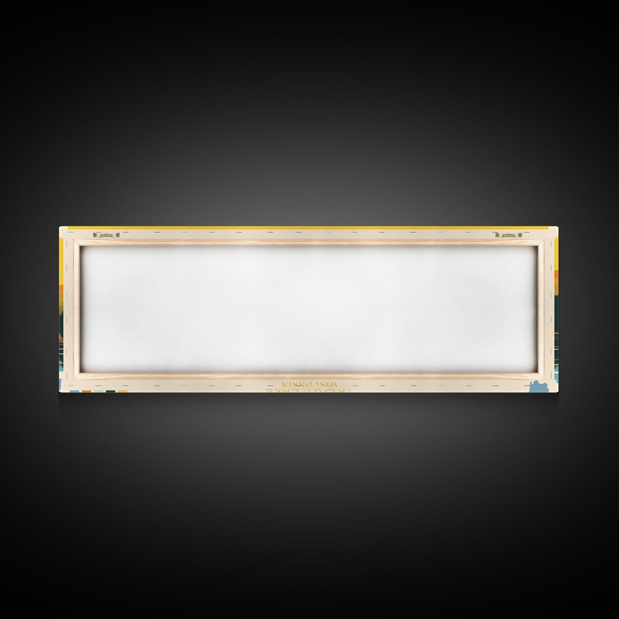 Trout Lake, Wisconsin Framed Canvas Print, Lake House Art, Midcentury Modern Decor, Pop Art, Travel Poster, Bedroom Wall Art