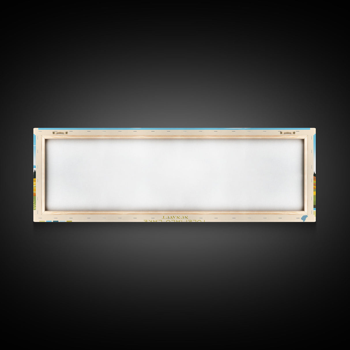 Tulemalu Lake, Nunavut Framed Canvas Print, Lake House Decor, Midcentury Modern Art, Pop Art, Travel Poster, Living Room Wall Art