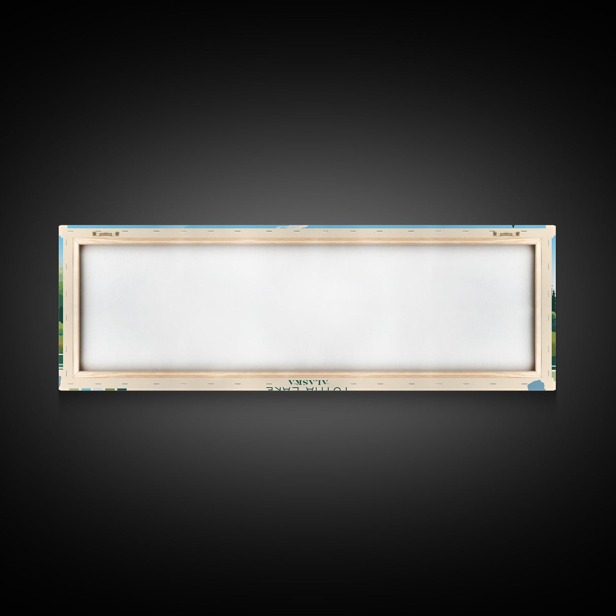 Tutna Lake, Alaska Framed Canvas Print, Lake House Art, Midcentury Modern Decor, Pop Art, Travel Poster, Bedroom Wall Art