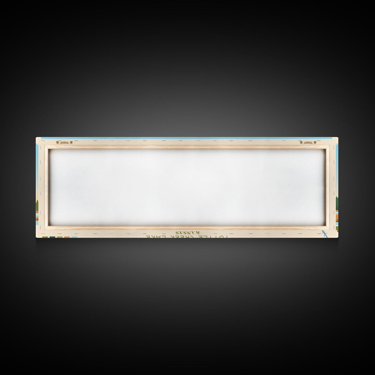 Tuttle Creek Lake, Kansas Framed Canvas Print, Lake House Decor, Midcentury Modern Art, Pop Art, Travel Poster, Living Room Wall Art