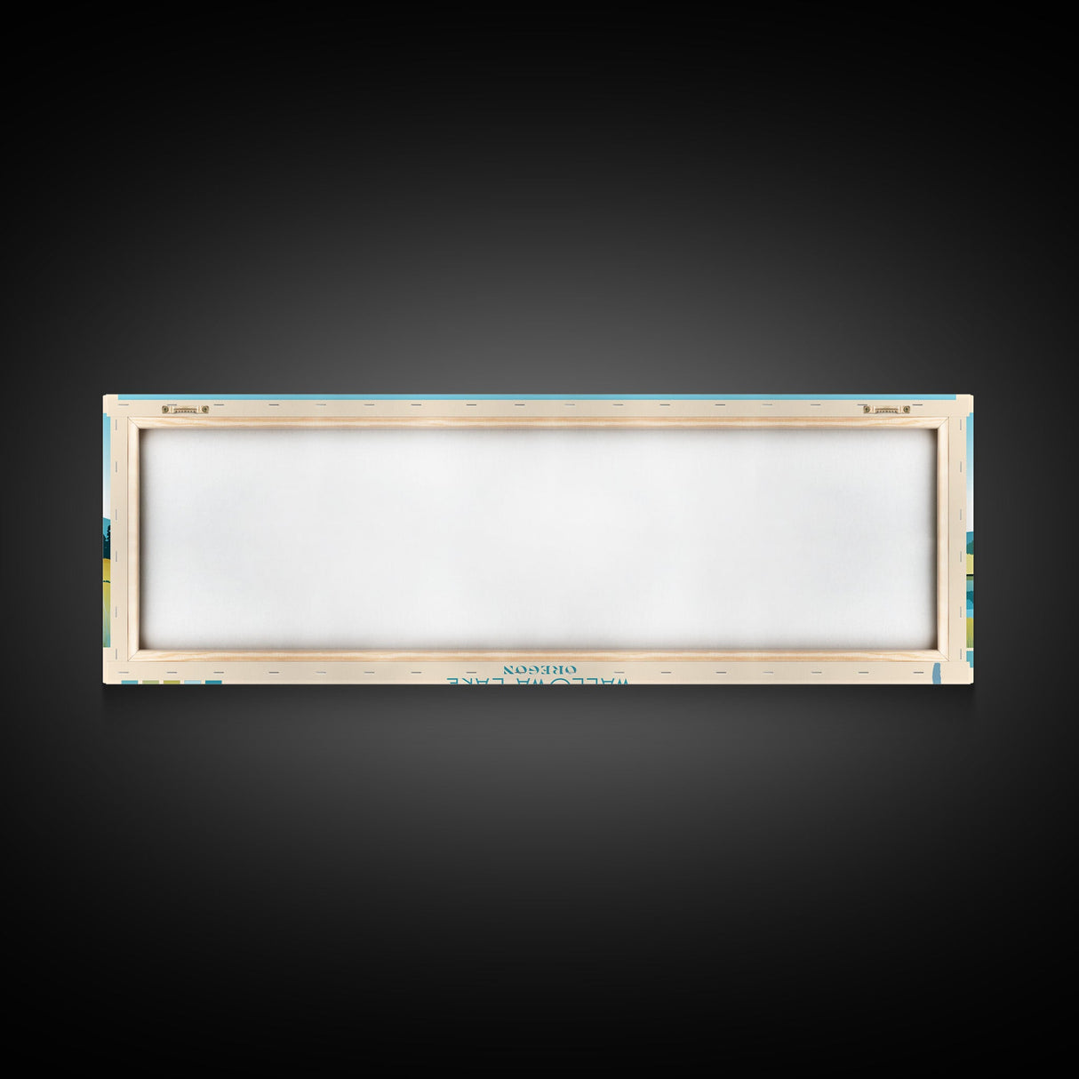 Wallowa Lake, Oregon Framed Canvas Print, Panoramic Lake House Art, Midcentury Modern Decor, Pop Art, Travel Poster, Living Room Wall Art