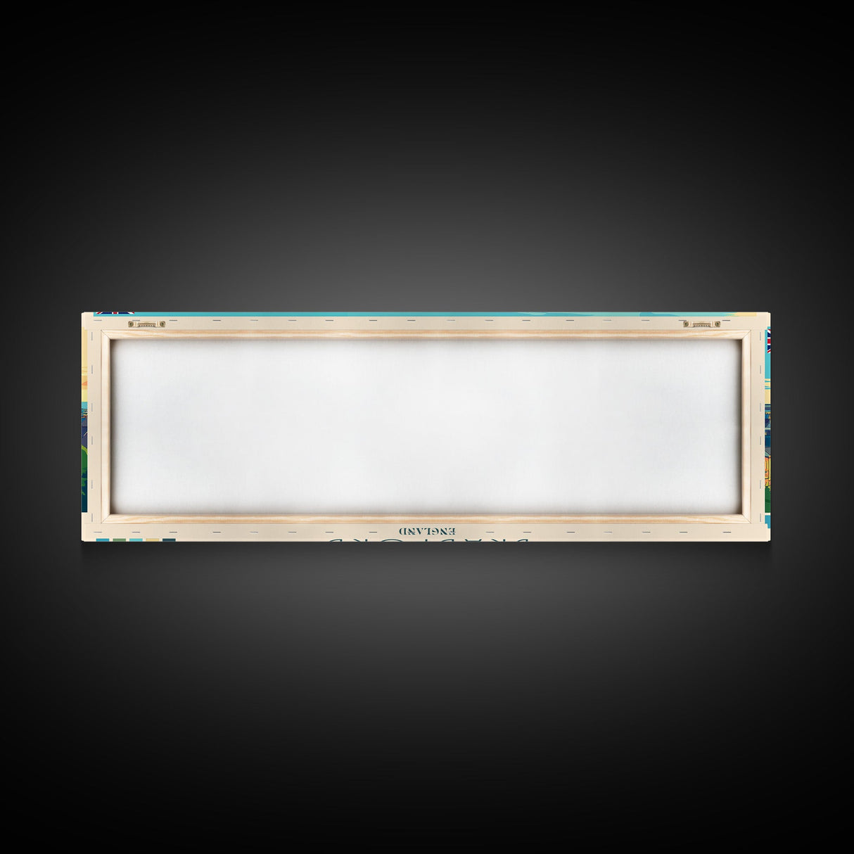 Bradford, England Panoramic Travel Poster Canvas Print, Bradford, England Painting, England Art, Bradford Travel Art, Guest Room Painting