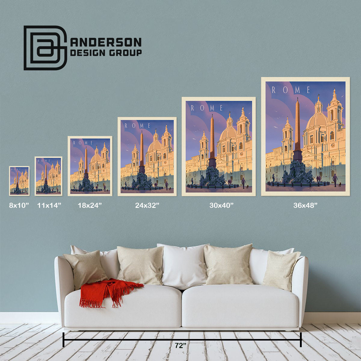 Italy: Rome in the Morning (World Travel) Art Print