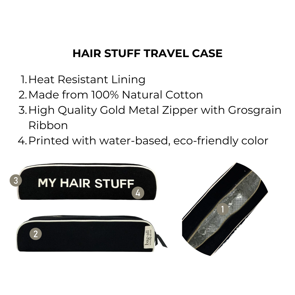 Hair Stuff Travel Case – Black