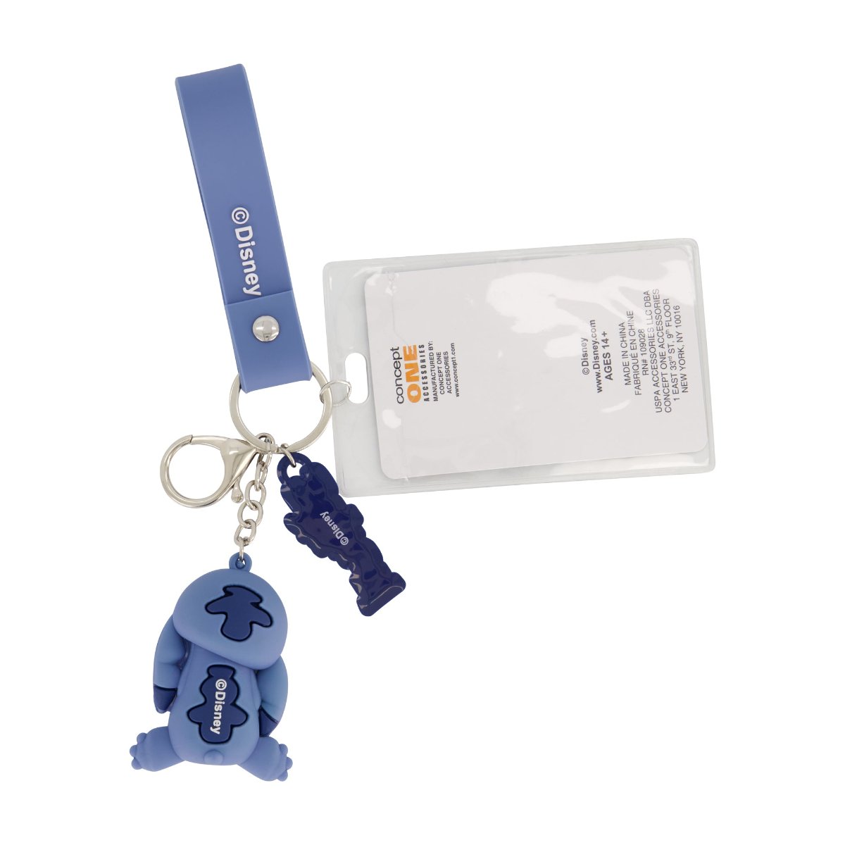 Disney Stitch Charm Keychain and Card Holder Set