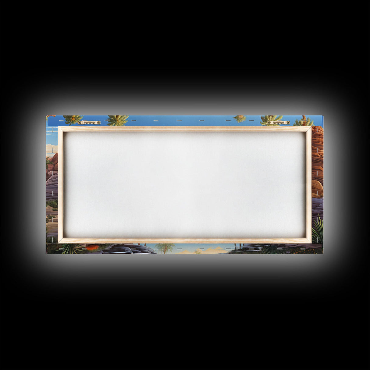 Palm Tree Wall Art, Desert Landscape, Desert Wall Art, Panoramic Art, Wall Art, Canvas Art, Landscape Art, Nature Wall Art,Housewarming Gift