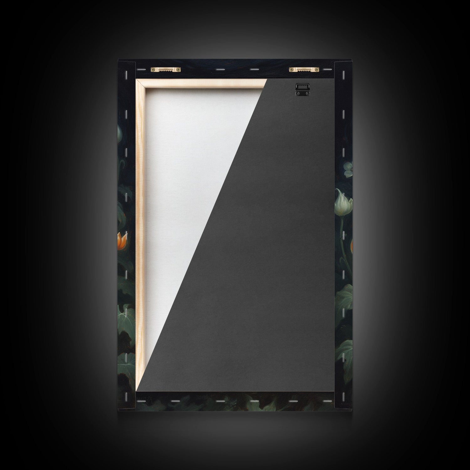 The Ghost In The Flower Garden, Halloween Canvas Print, Framed Canvas Art, Halloween Decor, Dark Academia, Horror Prints, Oil Painting