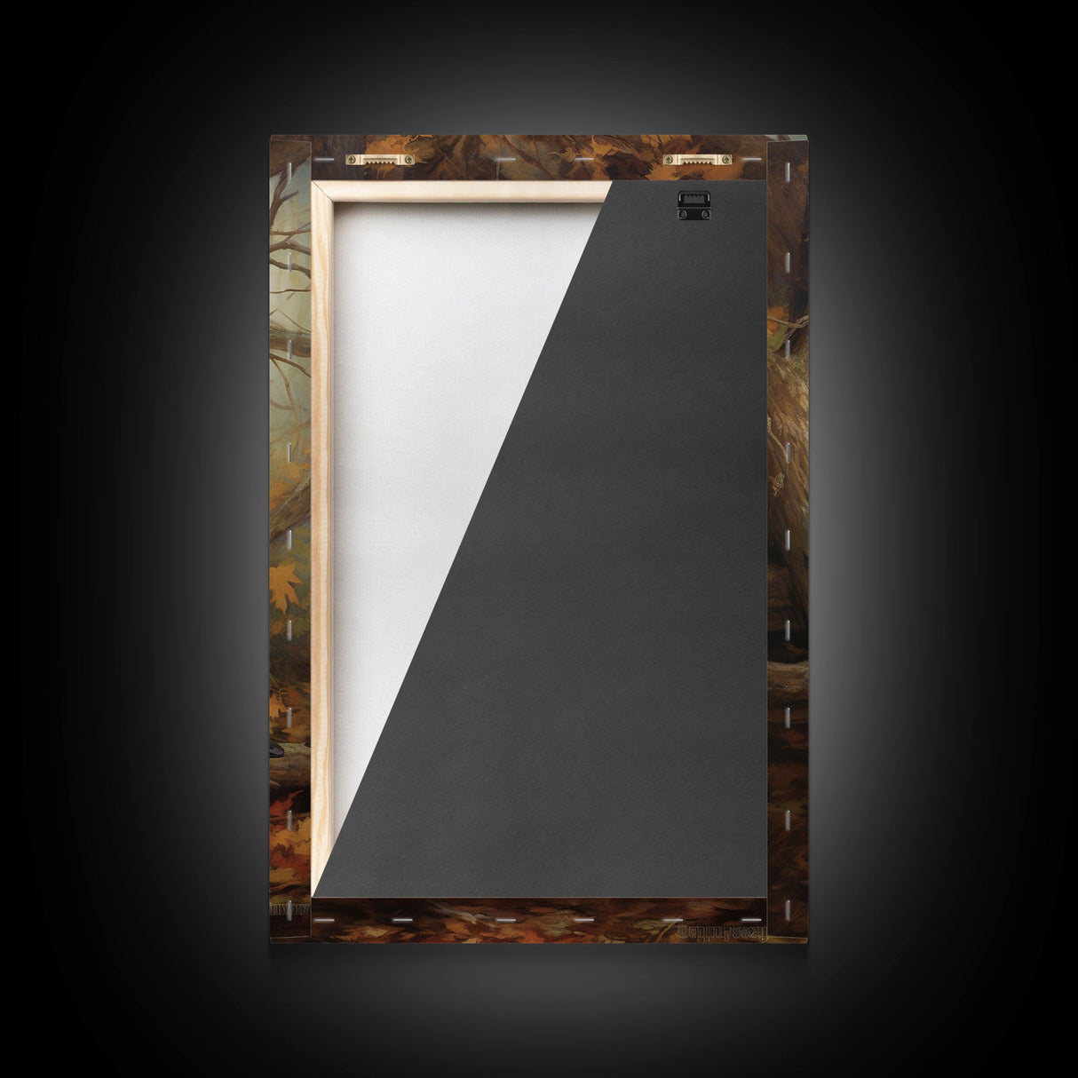 Pretty Witch Reading Spells To Her Black Cat Familiar, Vintage Halloween Art, Framed Canvas Print, Halloween Canvas Art, Witchcraft