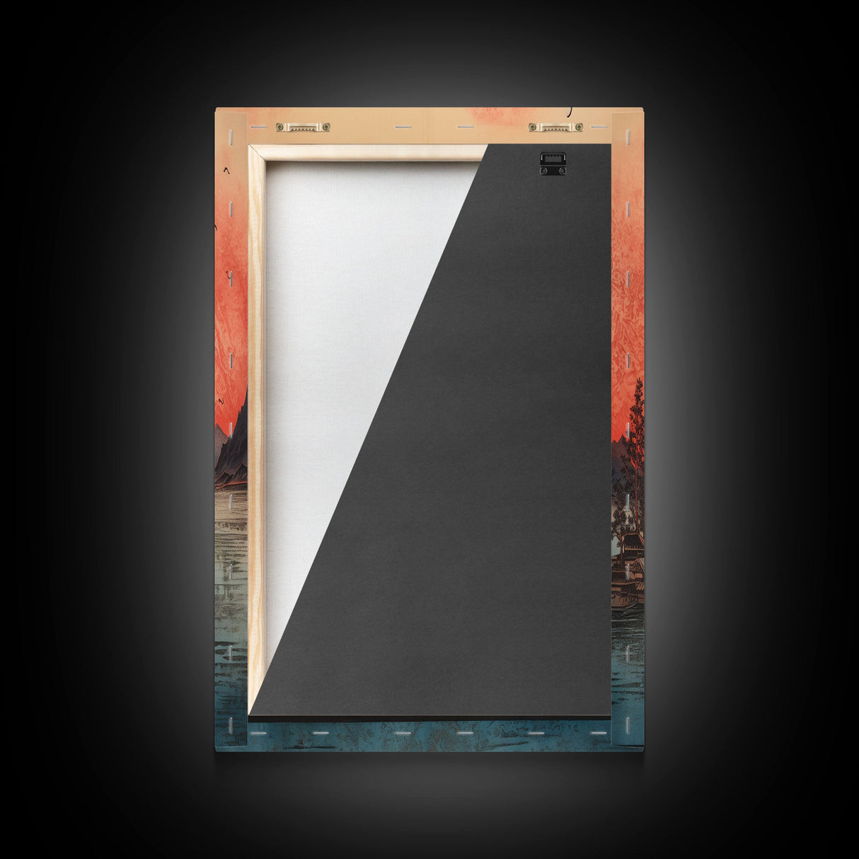 Volcano Print, Asian Art, Japanese Wall Art, Canvas Print, Wall Art, 3 Piece Wall Art, Office Decor, Beach House Wall Decor, Office Art