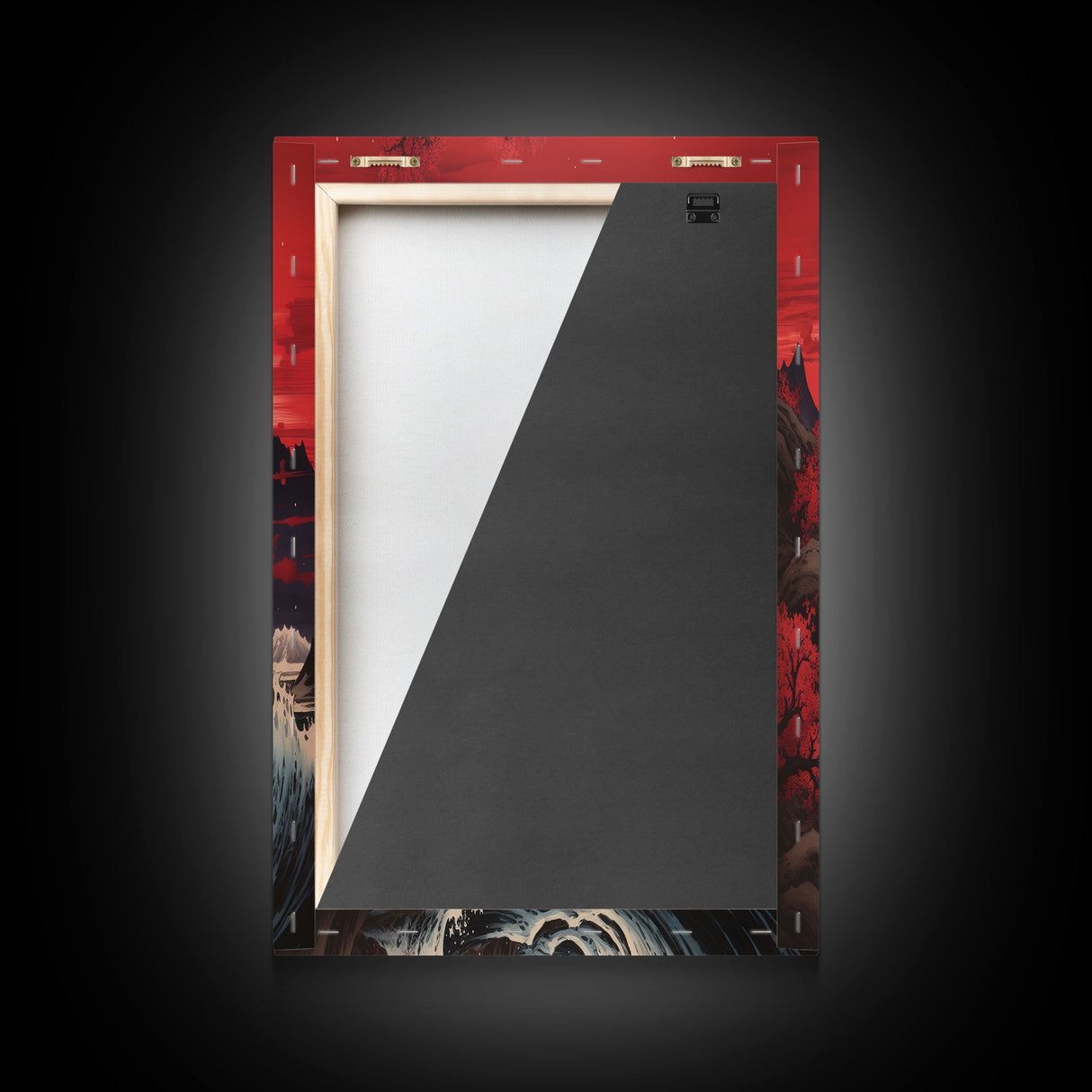 Ocean Art Print, Cherry Blossom, Asian Art, Japanese Wall Art, Canvas Print, Wall Art, 3 Piece Wall Art, Apartment Wall Decor, Room Decor