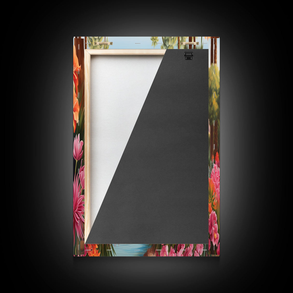 Floral Art Print, Palm Trees Art, Desert Wall Art, Mountain Art, Canvas Print, Wall Art, 3 Piece Wall Art, Gift For Coworker, Western Decor