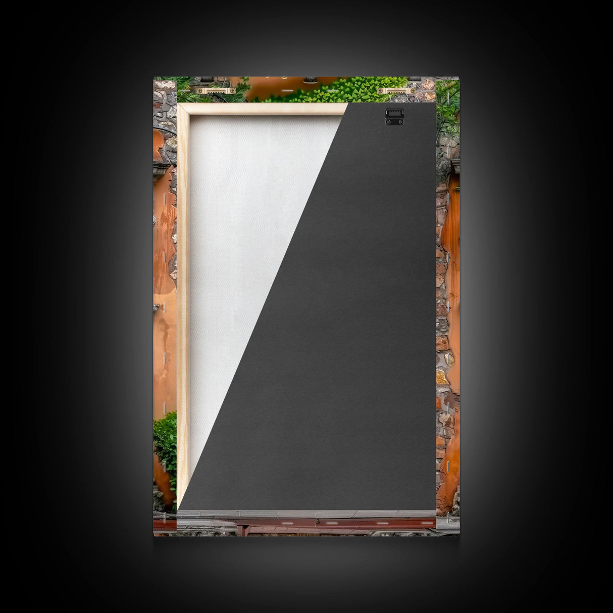 Change23 Hacienda Architecture Framed Canvas Print, Mexican Wall Art, Art of Mexico, Original Artwork, Wood Framed Ready To Hang