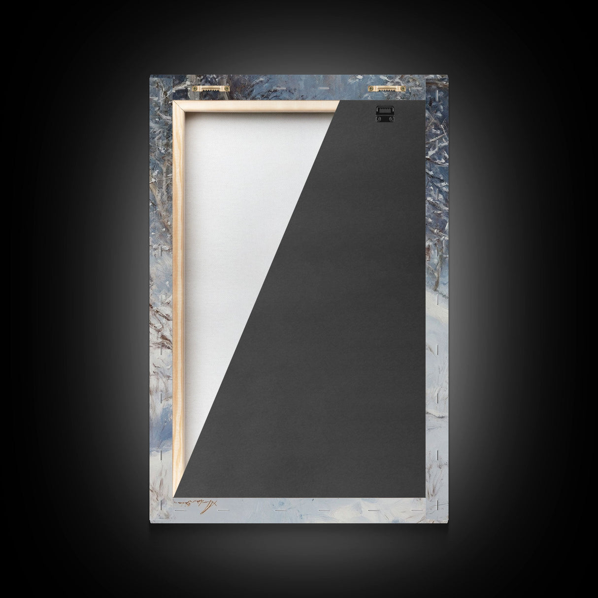 Cowboy Riding Horse in Snowy Forest Canvas Print, Winter Wall Art, Western, Rustic Christmas Wall Art, Seasonal Holiday Decor, Canvas Print