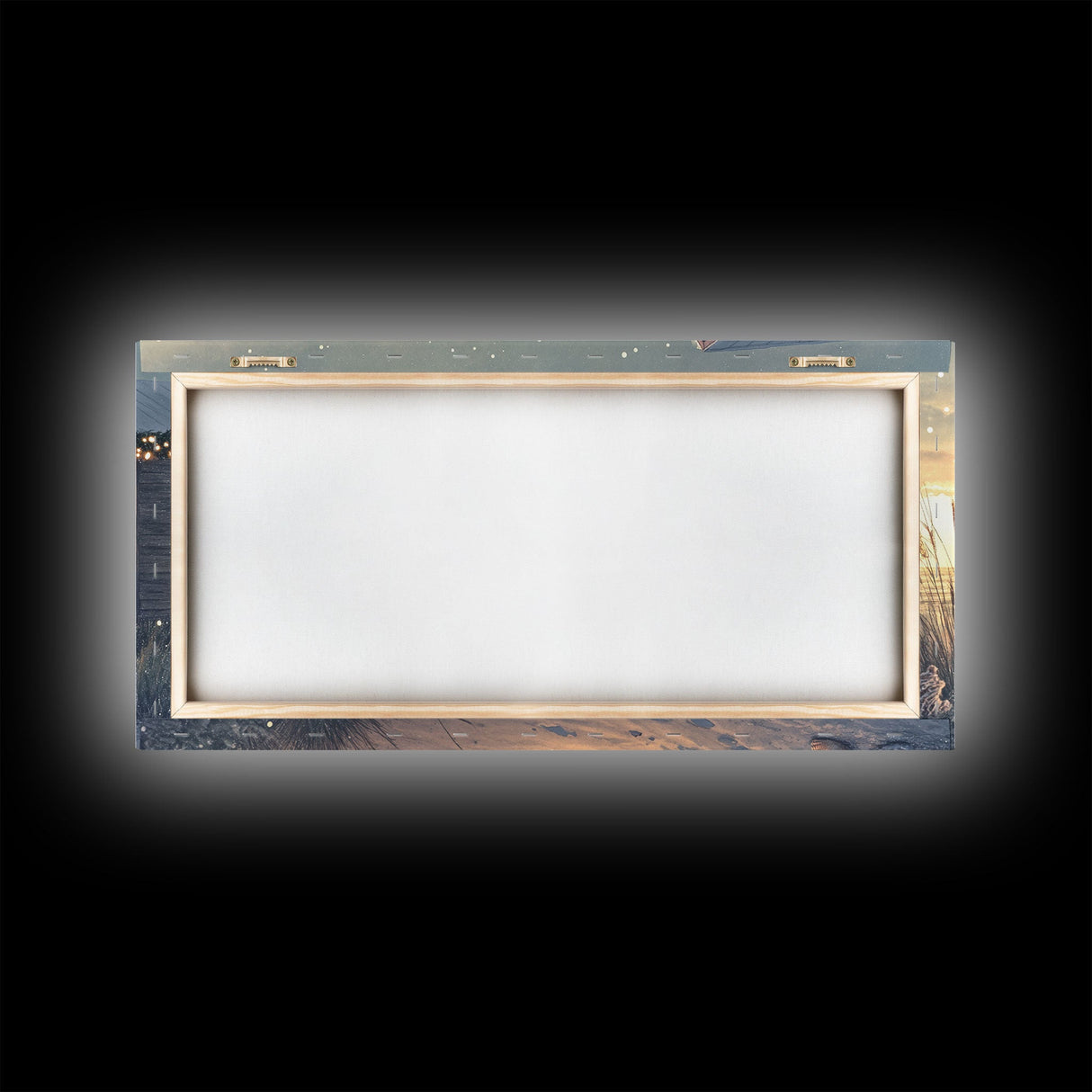 Christmas beach house decor, coastal holiday home art, seaside Christmas wall art, festive beach house print, framed canvas print