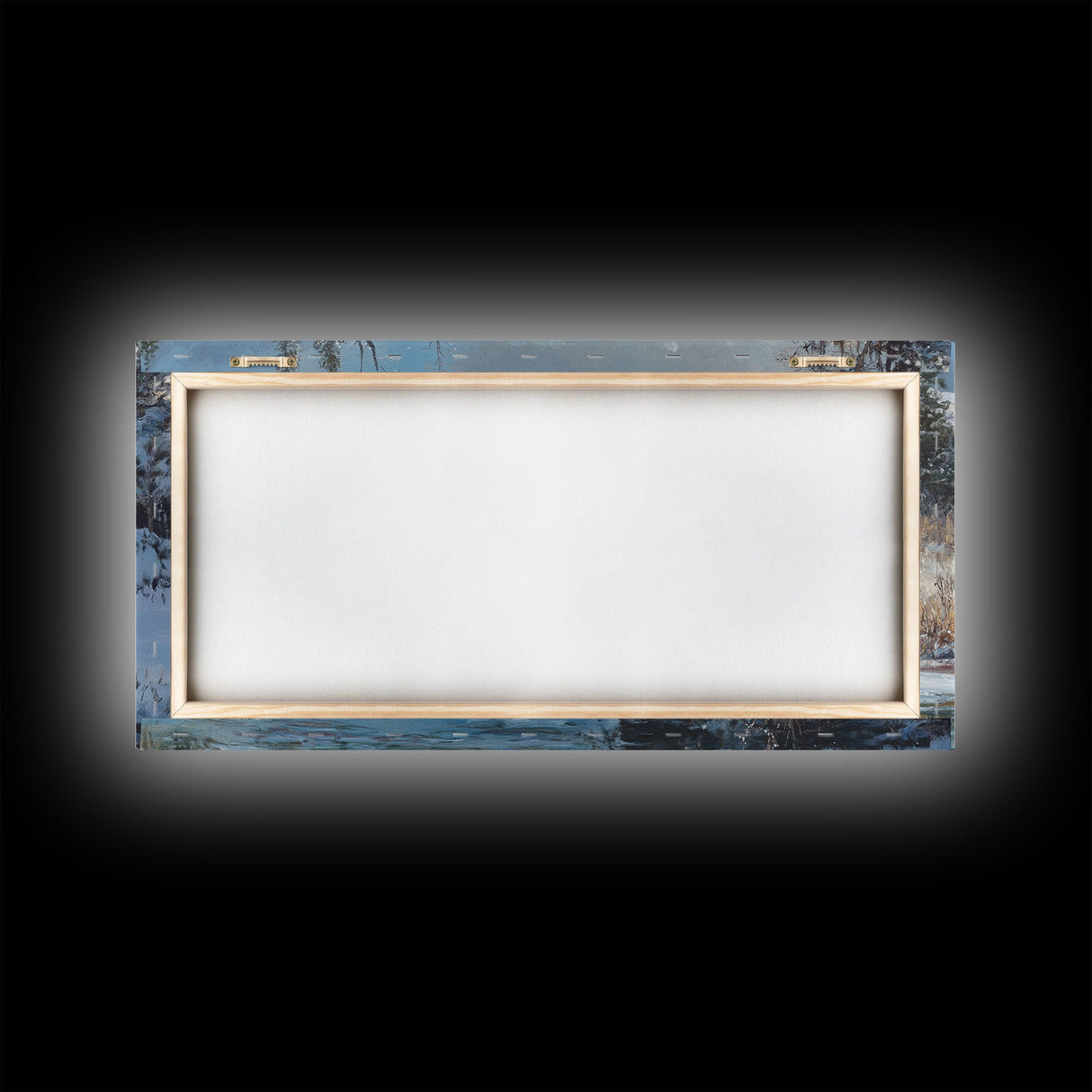 Cowboy riding horse through vibrant autumn forest, Framed Canvas Print, tall fall wall art, rustic western decor, moody landscape