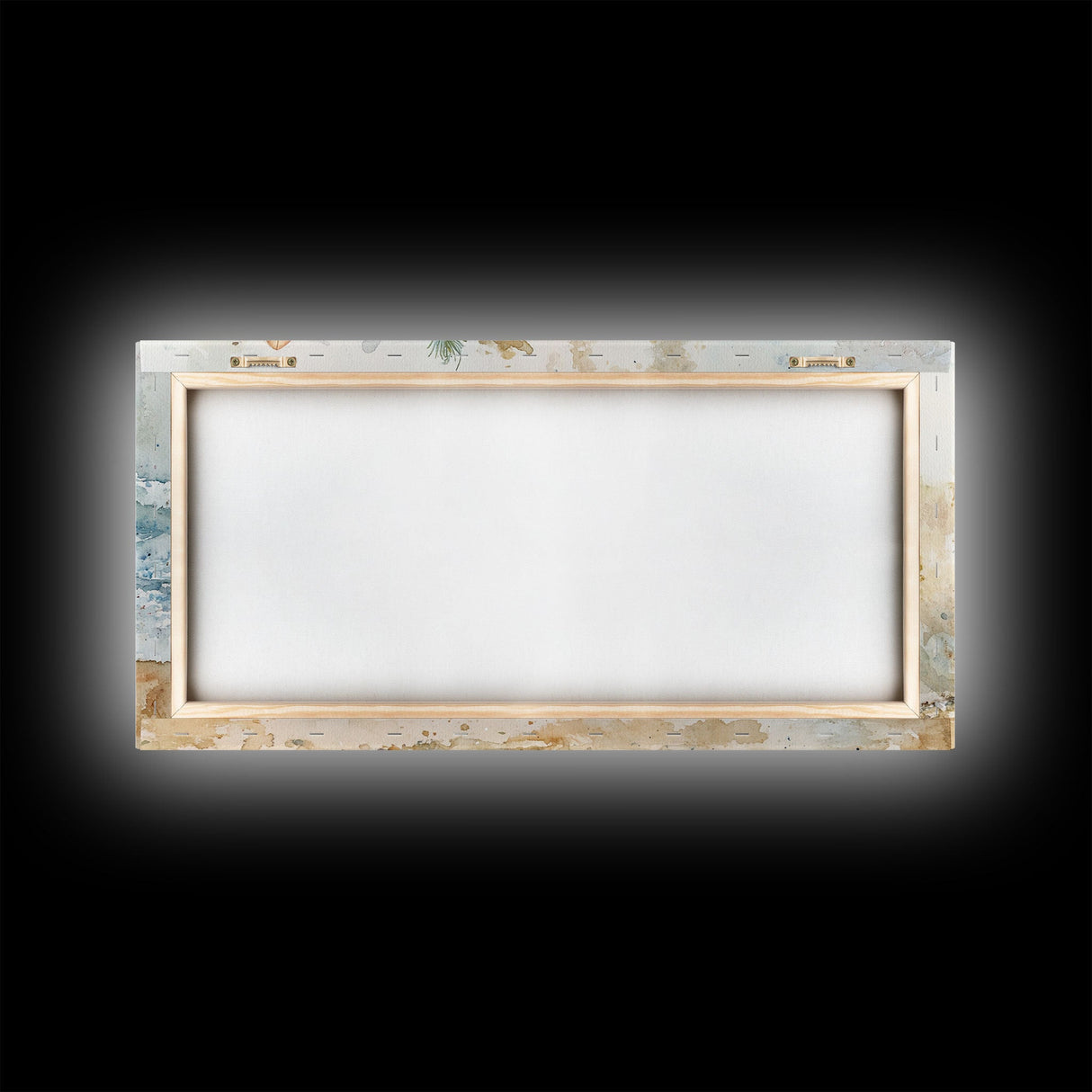 Coastal Christmas Scene Surfboards Christmas Tree Framed Canvas Print, Beach Holiday Decor Wall Art With Surfing Theme