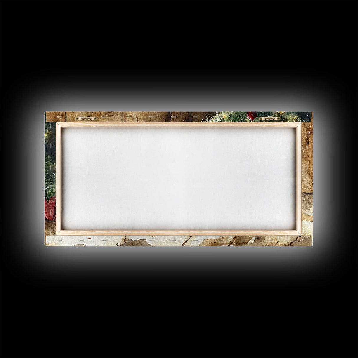 Christmas Cowboy Boots By Tree Framed Canvas Print Tall Art Rustic Western Christmas Decor Farmhouse Holiday Wall Art Cowboy Holiday Gift