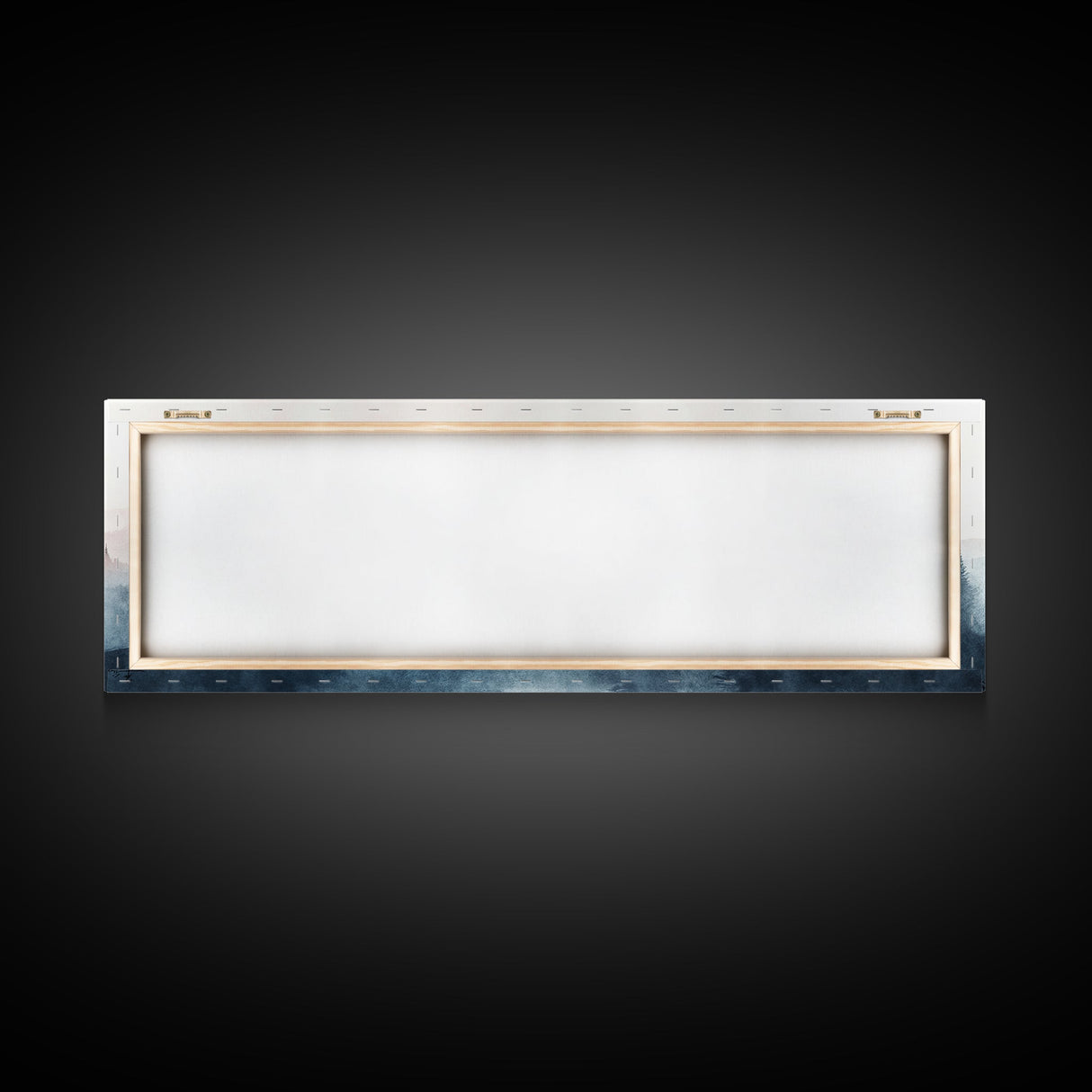 Misty Mountain Panoramic Print, Wood Framed Wall Art, Dark & Moody Home Decor, Fog Over The Blueridge Mountains